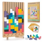 Montessori Brain Blocks Wooden Stacking Puzzle Toy For 3-6 Year Old