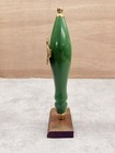 Vtg Heineken Beer Tap Handle Green Enamel Brass 11 5  Bar Pull Wood Base