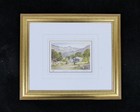 Pair Of Vintage Framed K w  Burton  the Counties Of Great Britain  Signed Prints