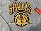Los Angeles Sparks Wnba Women   s Cropped Hooded Sweatshirt  large  Retail For  65