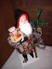 German Style Santa Standing 19  Coverlet Coat  boy Doll  feather Tree  Drum