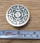 Vintage Taxco Mexican 925 Sterling Silver   Malachite Pill Box - Tm-13  - 1oz