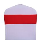 100pcs Stretch Wedding Red Chair Sashes Bands With Buckle Slider Bow Decorati   