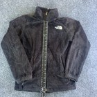 The North Face Osito Fleece Jacket Girls Small 7 8 Black Logo Full Zip Outerwear
