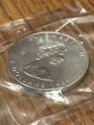1989 Canadian Maple Leaf Elizabeth Ii  5 Dollar 1 Oz Silver Coin Uncirculated