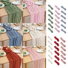 35  X 10ft Cheesecloth Table Runner Boho Gauze Table Runner For Table Decor
