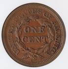 1857 Large Cent     Large Date     Ngc Au58 Bn     Late Issue Braided Hair Copper Coin