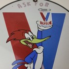 Vintage Valvoline Motor Oil Sign - Gas Pump Station Porcelain Sign