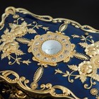 Blue Tin Alloy  Rectangle  Music Box       Clair De Lune Debussy    