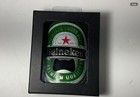 Heineken Lager Beer Bottle Opener Metal Heavy Duty Green Can Label New Boxed