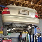 Universal Jdm Twin Loop Exhaust Muffler 2 5  Inlet 4 0  Tip Chrome Polished