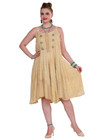 Women s Embroidered Sleeveless Belted Fit   Flare Party Dress Wholesalemix  Lot
