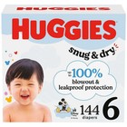 Huggies Snug   Dry Baby Diapers  Size 6  35  Lbs   144 Count