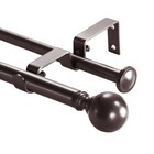5 8  Ball Adjustable Double Drapery Curtain Rod Set  28   -48     48   -84     84   -120   