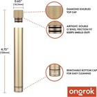 Ongrok Premium Storage Tube   Airtight Aircraft Grade Pack Of 1  Gold 
