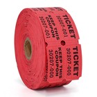 Red Raffle Tickets 2  X 2   Double Roll  1000 Pairs roll Consecutively Numbered