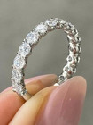 6 20 Ct Oval-cut Ef vs1 Lab Grown Diamond Bridal Wedding Ring Set 14k White Gold