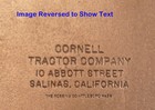 1931 Caterpillar Tractor Watch Fob Salinas Ca Back Text Steel Stamping Die Rh221