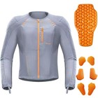  Motorcycle Shirt Mesh Motorcycle Jacket Men With Ce Level 2 Armor X-large Grey