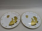 Set Of 8 Disney s Beauty   The Beast Gold Silhouette 10  Dinner Plates