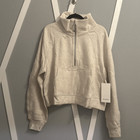 Lululemon Scuba Oversized Funnel-neck Half Zip Heathered Bone Size Xl xxl Nwt