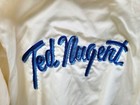 Vintage 1970s Ted Nugent White Satin Embroidered Tour Jacket Size Xl
