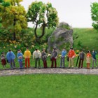 100pcs Ho Tt Scale 1 100 Painted Figures For Model Trains People P100