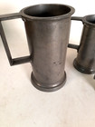 Lot Of 3 Antique Pewter Tankards  Probably English  Edwardian  1900-20