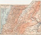 Lebanon Southern   Beirut Sidon Damascus  1912  Original Vintage Map
