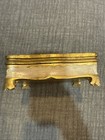 Vintage Italian Florentine Wooden Jewelry Or Keepsake Box  4 5    X 6    Gold  cream