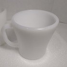 Set Of 3- D Ring Vintage Federal White Milk Glass Coffee Mug Cup Heat Proof Usa
