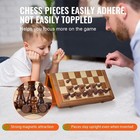 Magnetic 15 X 15in Wooden Chess Set Wood Board Hand Carved Crafted Folding Game