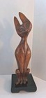 Vtg mcm 1960 s  Teak Wood Siamese Cat Carving patio porch Decor indonesia mint 