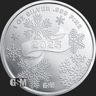 2025 1 Oz  999 Fine Silver Merry Christmas Santa Bu In Capsule