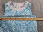 Lilly Pulitzer Dress Girl 8 Little Lily Classic Shift Seashell Blue Summer Lined