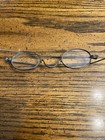 Antique 1860s Civil War Era Wire Rim Eyeglasses In Case 