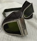 Vintage Aviator Goggles Leather Welding Industrial Steampunk Motorcycle Green
