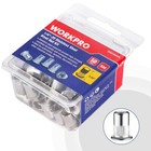 Workpro 50pc Rivet Nuts Flat Head Threaded Insert Stainless Steel Rivnut 1 4 -20