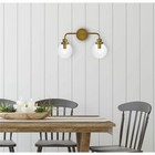 Wall Sconce Glass Lamp Shades Brass Vanity Bathroom Or Dining Room Light Fixture