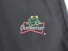 Budweiser Frogs Half Bib Waist Apron 3 Pocket Black Carolina Mfg Usa