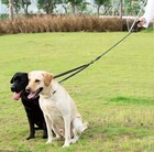 Dog Double Leash Coupler No Tangle Reflective Shock Absorb 2 Dogs Walking Lead 
