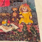 Vintage Finished Cross Stitch Christmas Girl Love And Kisses For Xmas 12x16