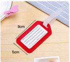 10x Red Luggage Tags For Suitcases Travel Bag Tag Plastic Name Label
