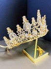 Princess Flower Crown  Floral Tiara  Birthday Party Crown  Amber Crystal Tiara