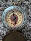 Pocket Compass Antique Military Nautical Compass Brass Vintage Wwii Military