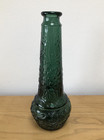 Vintage Dabs Portugal Teal Green Glass 11 5  Tall Genie Bottle Decanter Vase