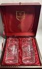 Edinburgh Crystal Sutherland Whisky Glasses Boxed Cut Glass Scotland  set Of 4 