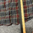 L l  Bean Flannel Shirt Mens Size M Grey Red Plaid Traditional Fit Cotton