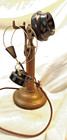 Western Electric  20-b  Brass Candlestick Telephone E w Headset   cs