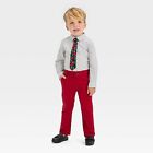 Toddler Boys  Long Sleeve Woven Shirt And Pants Set - Cat   Jack Gray 2t